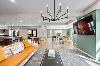 Community lounge with tv